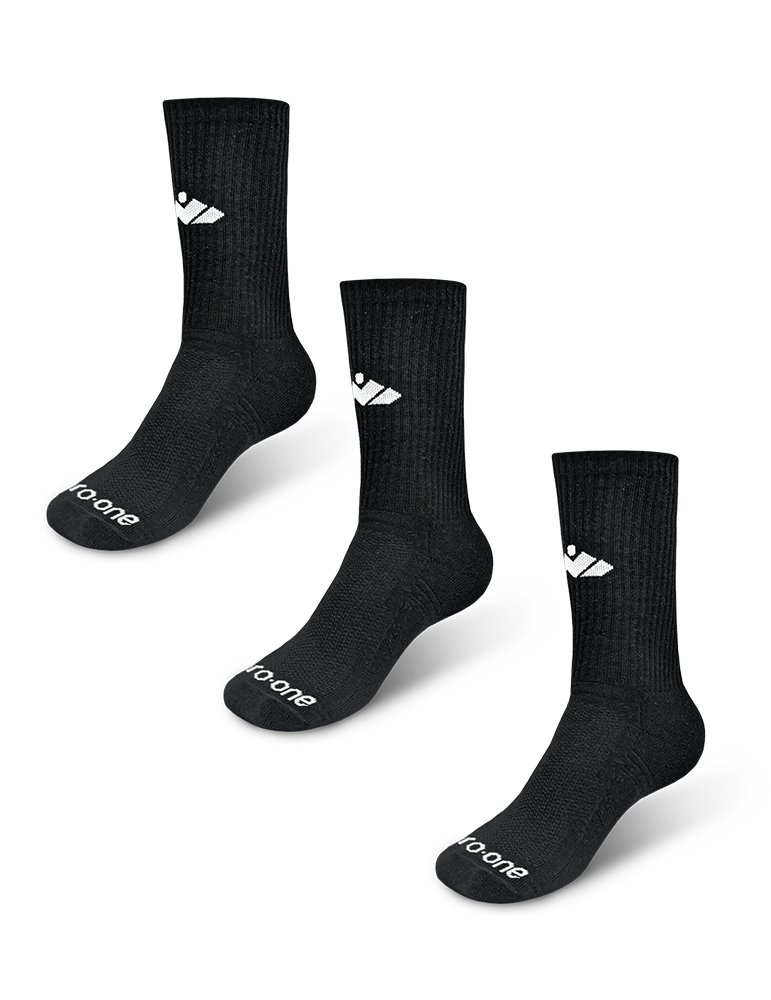Pack de 3 pares de Medias Deportivas Pro-One Spring Negro