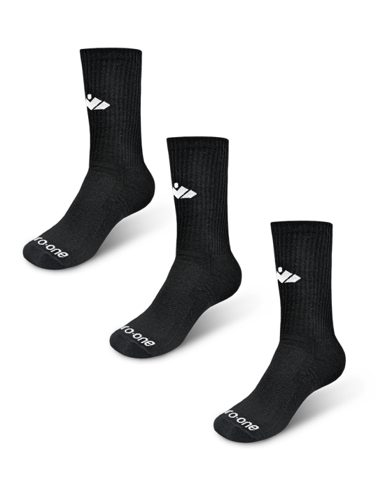 Pack de 3 pares de Medias Deportivas Pro-One Spring Negro