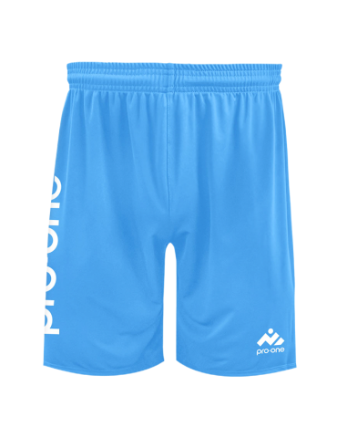 Short Pro-One Evo Celeste/Logo Blanco