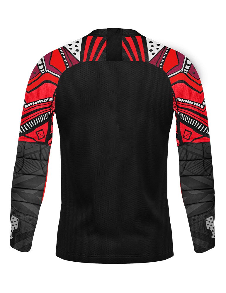 Camiseta Arquero M/Larga Pro-One Tempo RX Negro/Rojo