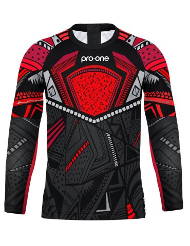 Camiseta Arquero M/Larga Pro-One Tempo RX Negro/Rojo