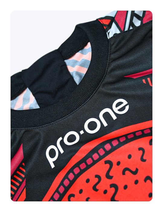Camiseta Arquero M/Larga Pro-One Tempo RX Negro/Rojo