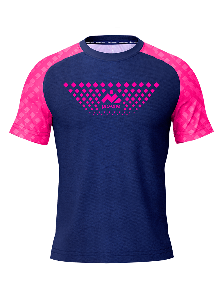 Camiseta de Arquero M/Corta Pro-One Unison Azul Marino/Fucsia