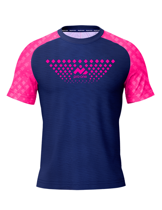 Camiseta de Arquero M/Corta Pro-One Unison Azul Marino/Fucsia