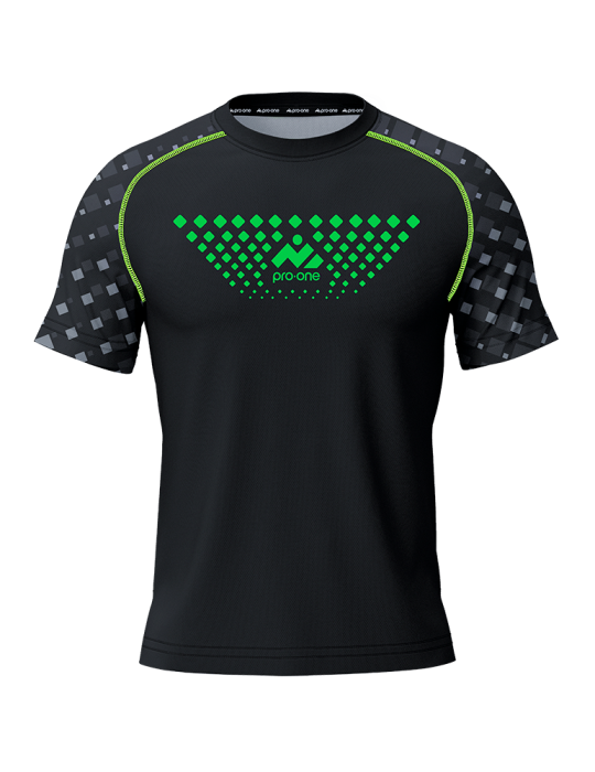 Camiseta de Arquero M/Corta Pro-One Unison Negro/Verde Neón