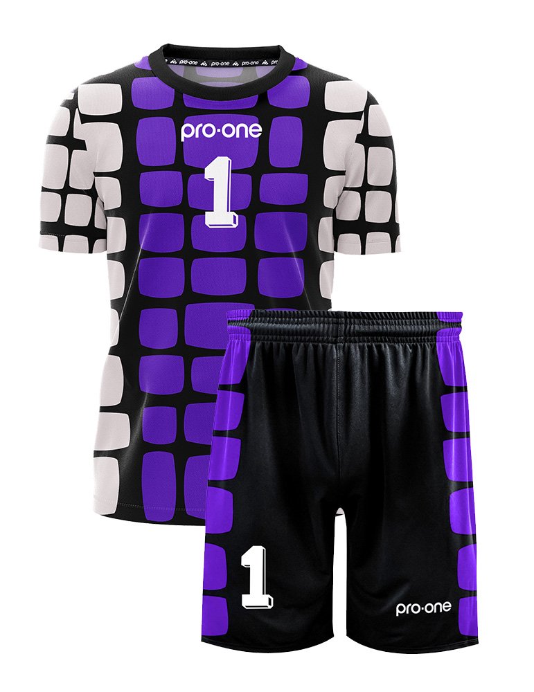 Conjunto Arquero M/Corta Pro-one Legacy Usa94 Negro/Morado/Gris