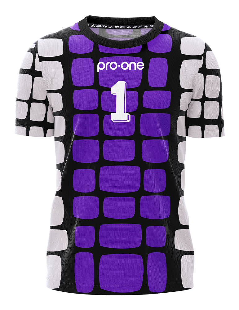 Conjunto Arquero M/Corta Pro-one Legacy Usa94 Negro/Morado/Gris