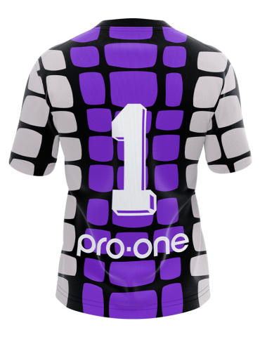 Conjunto Arquero M/Corta Pro-one Legacy Usa94 Negro/Morado/Gris 2