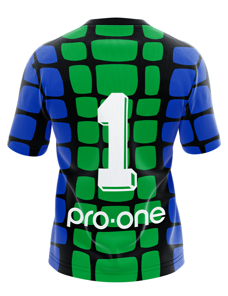 Conjunto Arquero M/Corta Pro-one Legacy Usa94 Negro/Verde/Azul