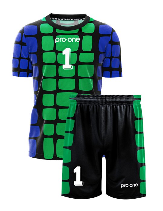Conjunto Arquero M/Corta Pro-one Legacy Usa94 Negro/Verde/Azul