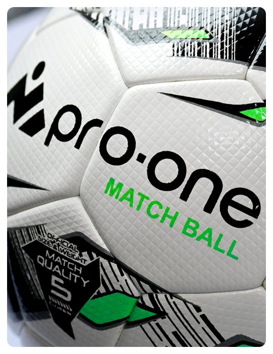 Pelota Futbol Pro-One Match Ball Black/Neon Green