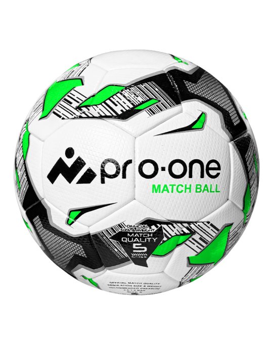 Pelota Futbol Pro-One Match Ball Black/Neon Green Pelota Futbol Pro-One Match Ball Black/Neon Green