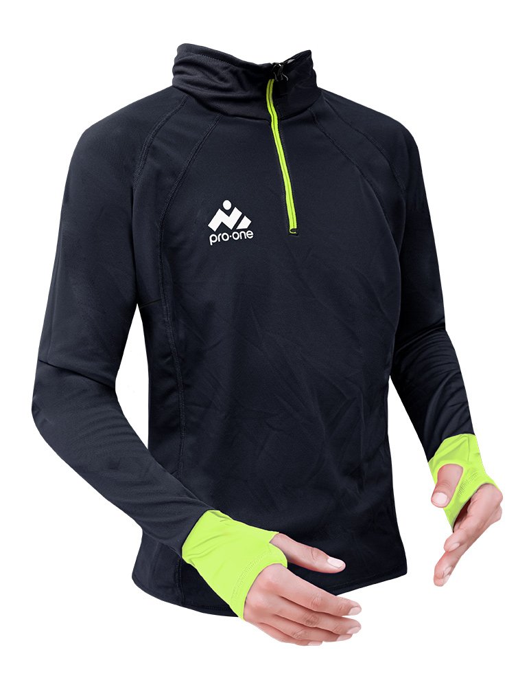 Sudadera M/Larga Pro-One Infinity Light Black/Fluo Yellow