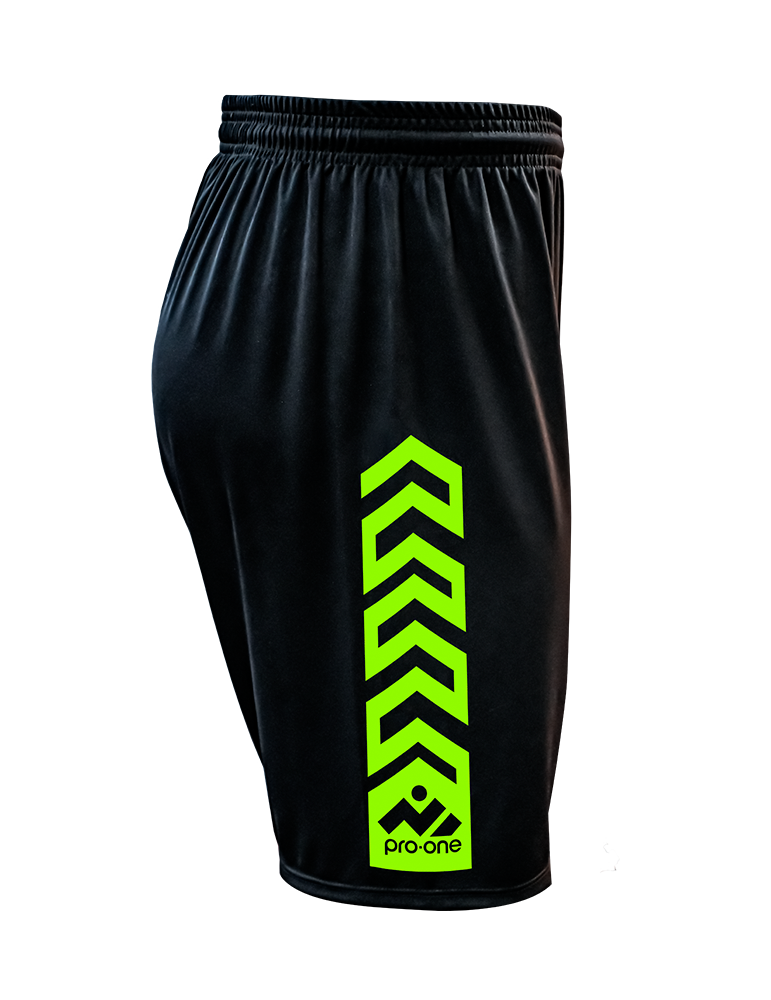 Short Pro-One New Evo Negro/Logo Amarillo Neón