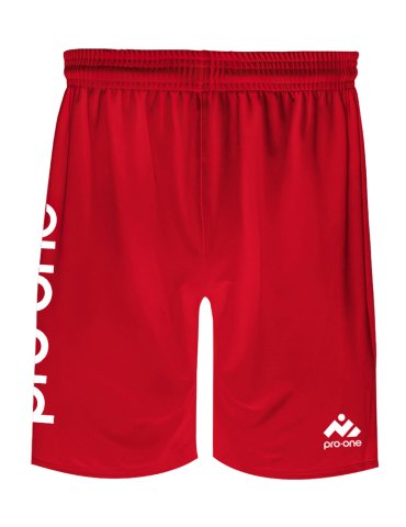 Short Pro-One Evo Rojo/Logo Blanco