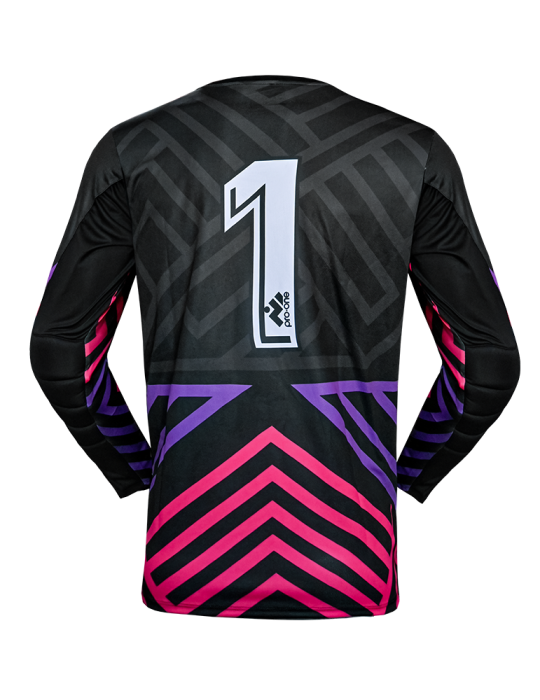 Camiseta Arquero M/Larga Pro-One Square Negro/Morado/Fucsia