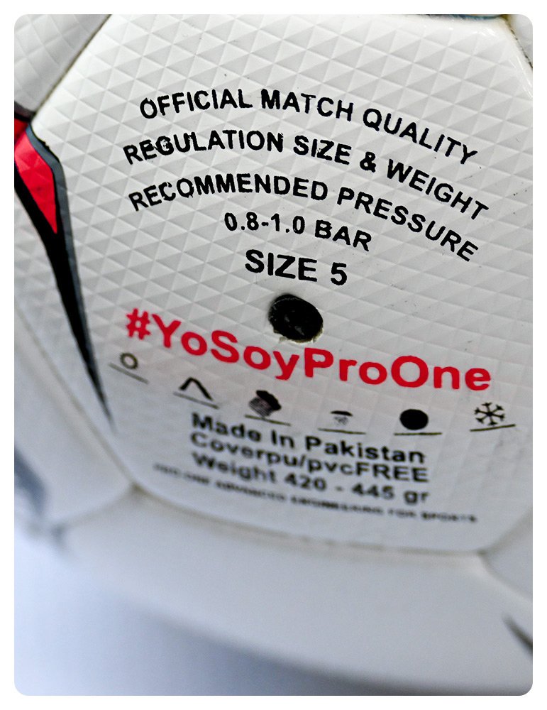 Pelota Futbol Pro-One Match Ball Black/Red