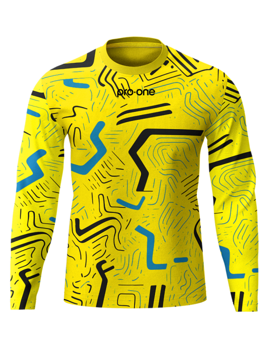 Camiseta Arquero M/Larga Pro-One Focus Amarillo/Negro/Azul