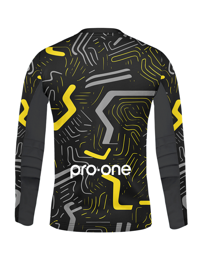 Camiseta Arquero M/Larga Pro-One Focus Negro/Gris/Amarillo