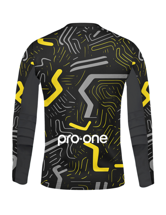 Camiseta Arquero M/Larga Pro-One Focus Negro/Gris/Amarillo