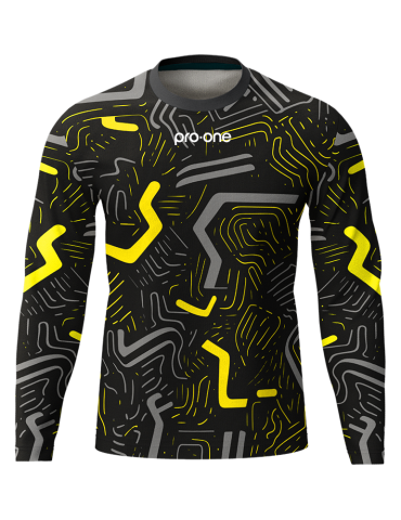 Camiseta Arquero M/Larga Pro-One Focus Negro/Gris/Amarillo