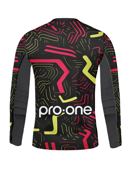 Camiseta Arquero M/Larga Pro-One Focus Negro/Rojo/Verde