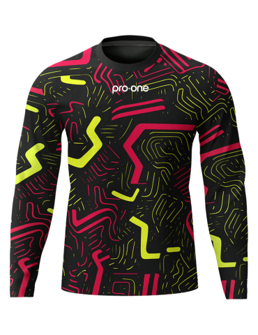 Camiseta Arquero M/Larga Pro-One Focus Negro/Rojo/Verde