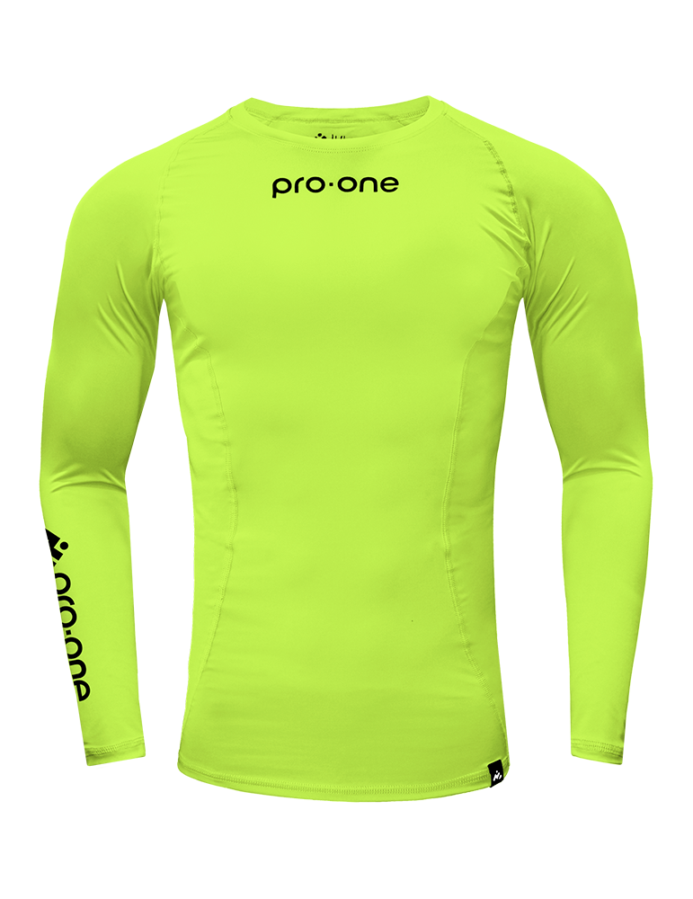 Polo Licra Pro-One Compressor Amarillo Neon