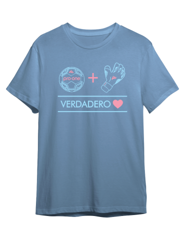 Polo Lifestyle Pro-One Verdadero Amor Denim Celeste/Rosado