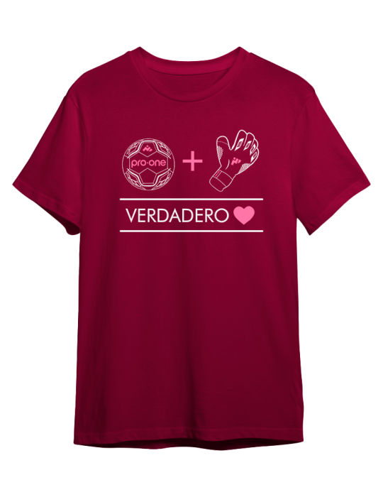 Polo Lifestyle Pro-One Verdadero Amor Guinda Rosado/Blanco